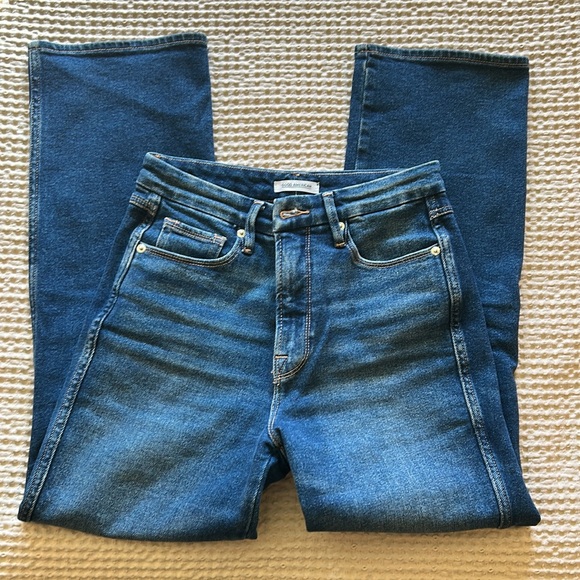 Good American Good Curve Western Yoke Straight Jeans - Picture 3 of 6